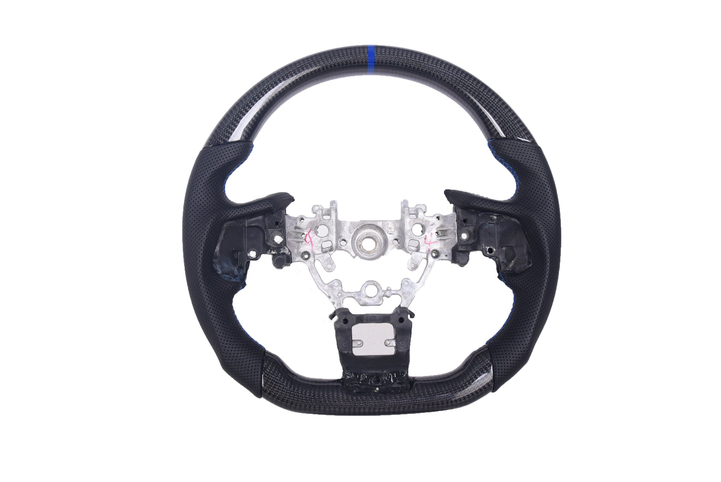 JDMuscle Carbon-Lite Series steering wheel for 2022-2025 Subaru WRX, featuring a sporty design and textured grip for enhanced driving.
