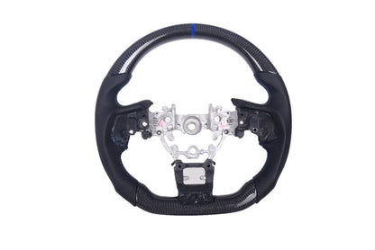 JDMuscle Carbon-Lite Series steering wheel for 2022-2025 Subaru WRX, featuring a sporty design and textured grip for enhanced driving.