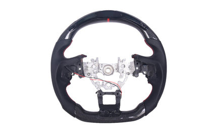 JDMuscle Carbon-Lite Series steering wheel for 2022-2025 Subaru WRX, featuring a sporty design and high-quality materials.