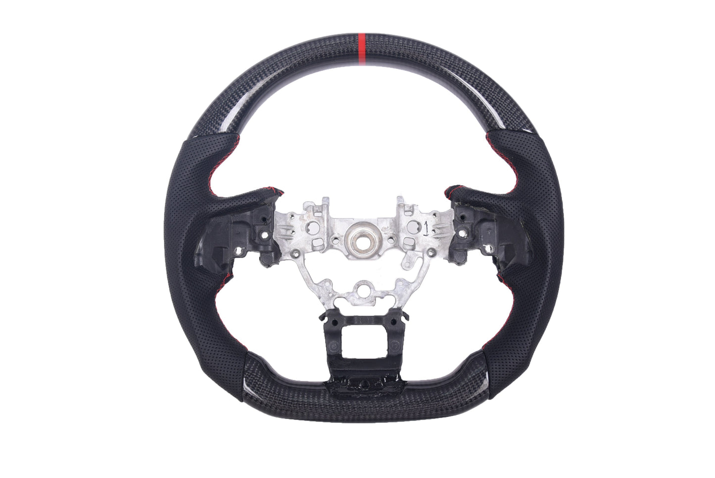 JDMuscle Carbon-Lite Series steering wheel for 2022-2025 Subaru WRX, lightweight racing-style steering wheel with carbon fiber detailing.