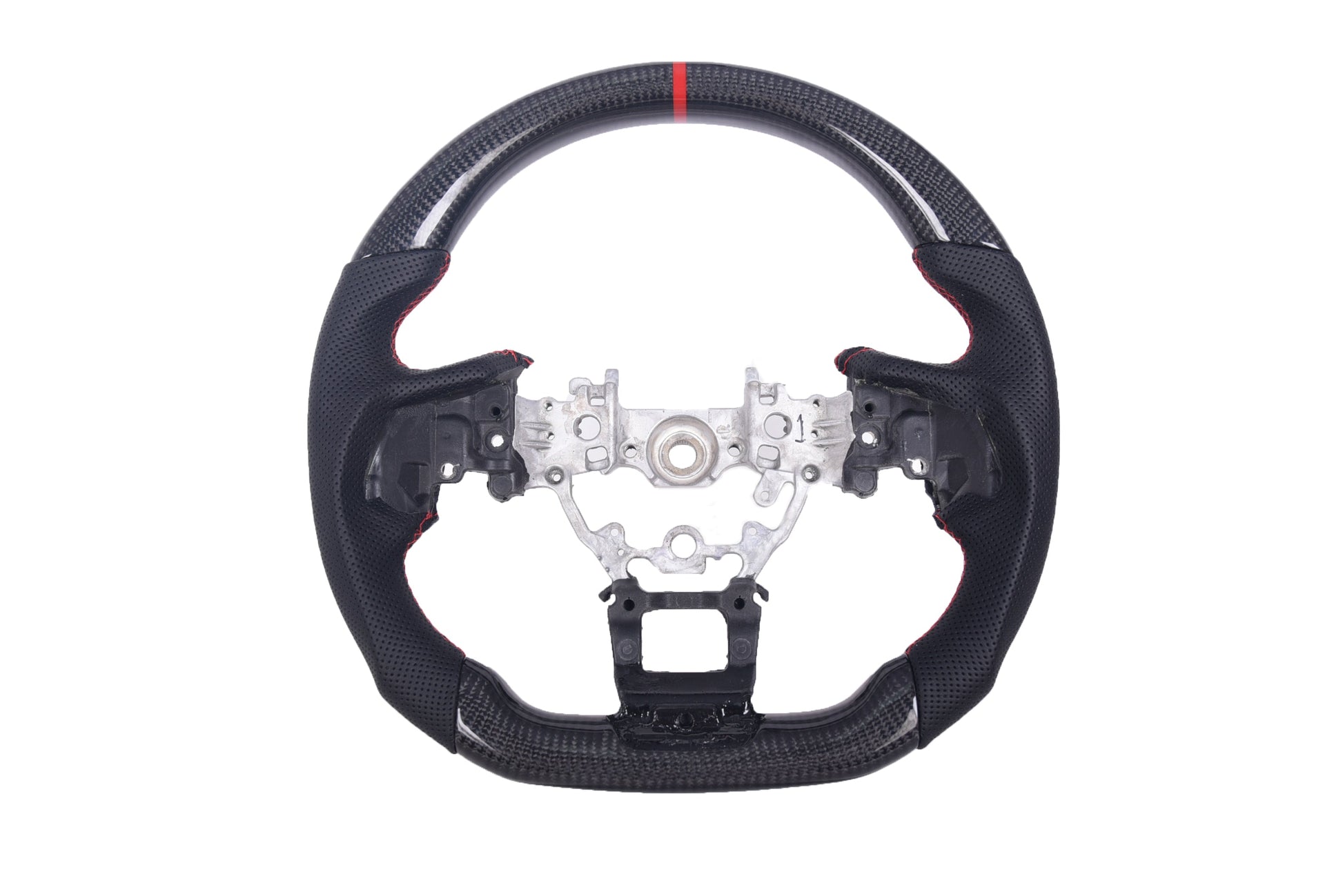 JDMuscle Carbon-Lite Series steering wheel for 2022-2025 Subaru WRX, lightweight racing-style steering wheel with carbon fiber detailing.