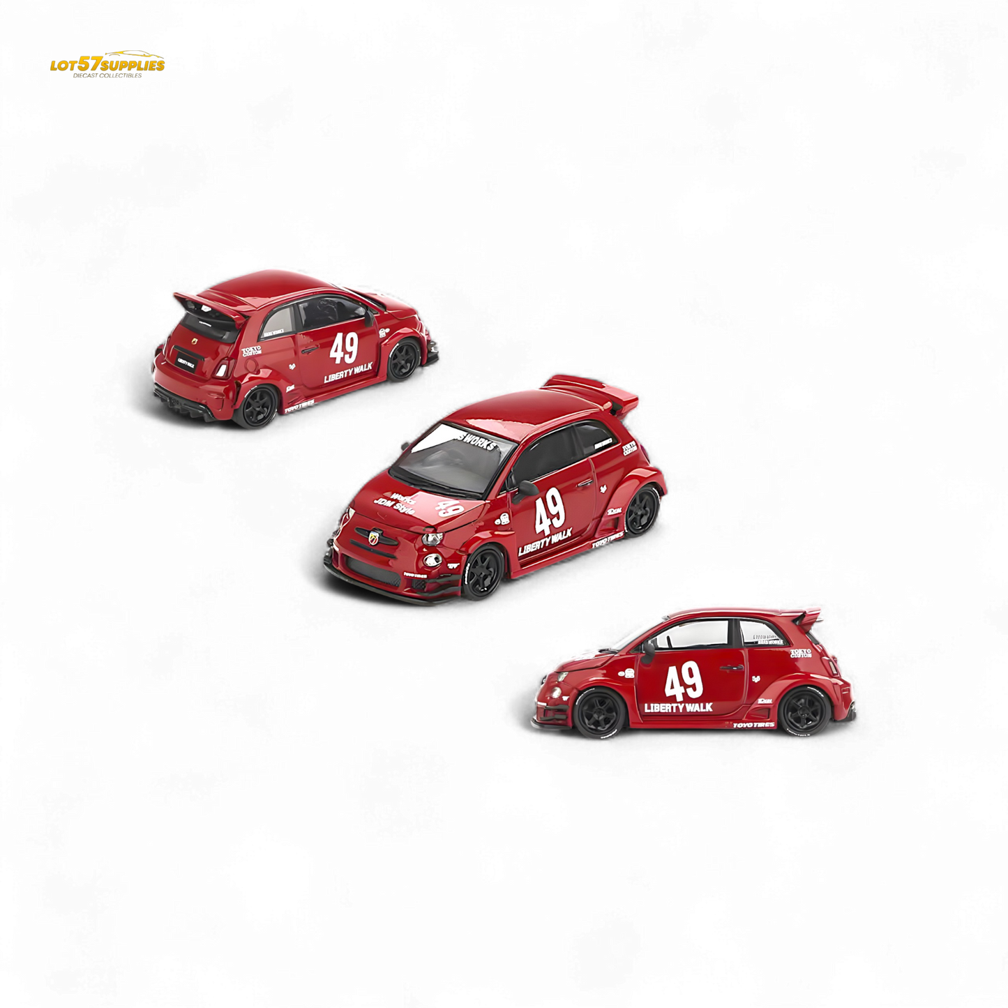 Mini-GT LB-WORKS ABARTH 595 Red 1:64 - Evergreen Kings
