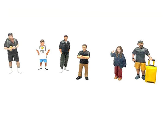"Influencers" 6 piece Diecast Figure Set Limited Edition for 1/64 Scale Models by American Diorama
