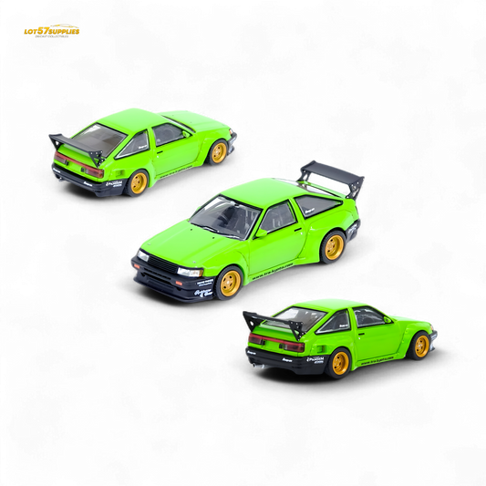 Inno64 Toyota AE86 Levin Pandem Rocket Bunny Green 1:64 - Evergreen Kings