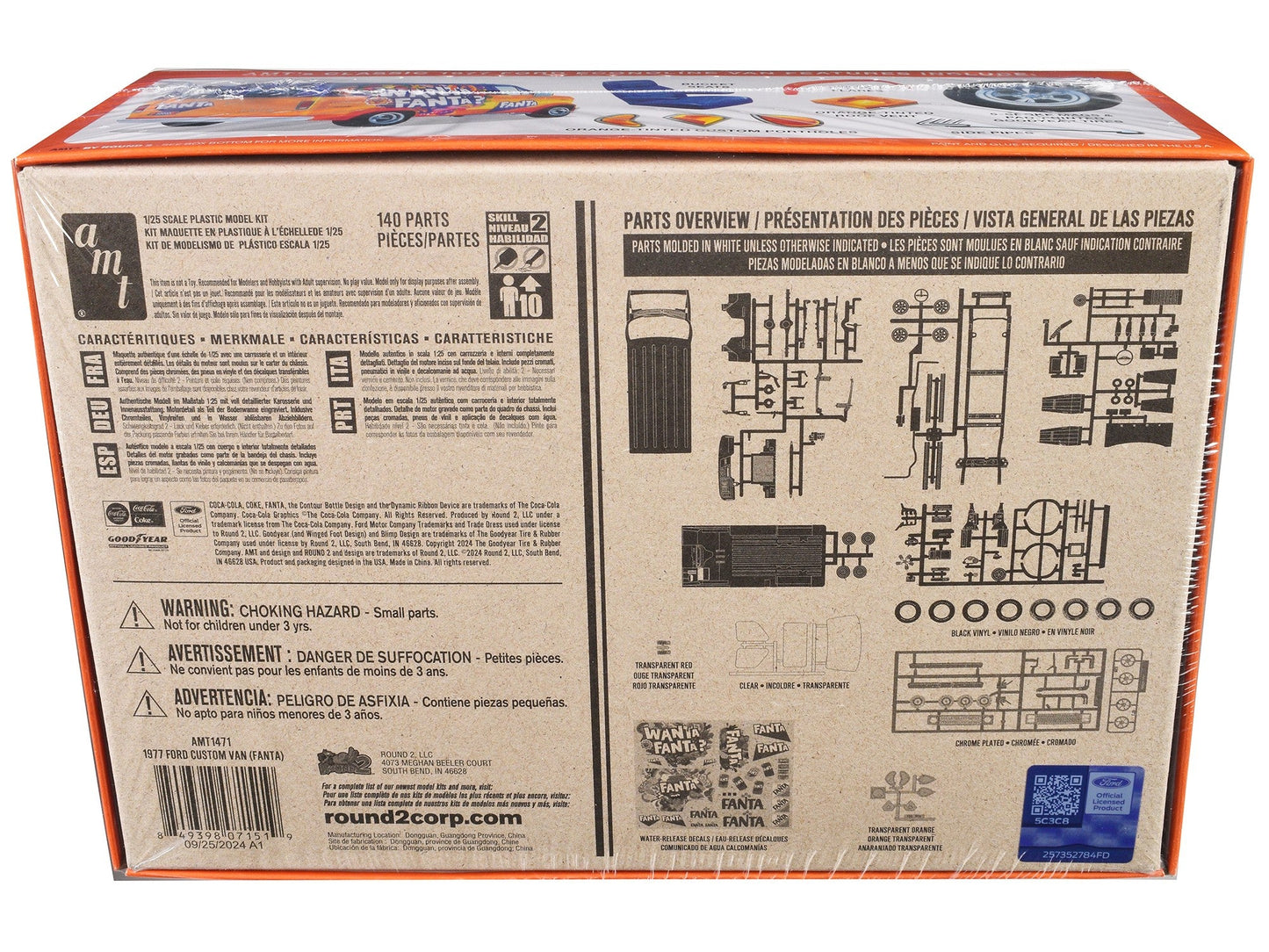 Skill 2 Model Kit 1977 Ford Custom Van "Fanta" 1/25 Scale Model by AMT