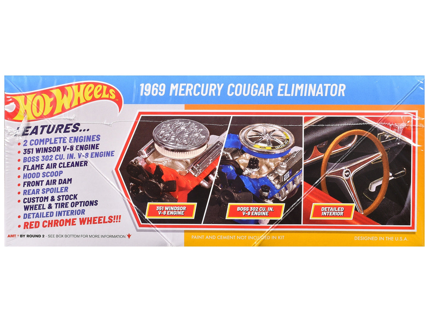 Skill 2 Model Kit 1969 Mercury Cougar Eliminator "Hot Wheels" 1/25 Scale Model by AMT