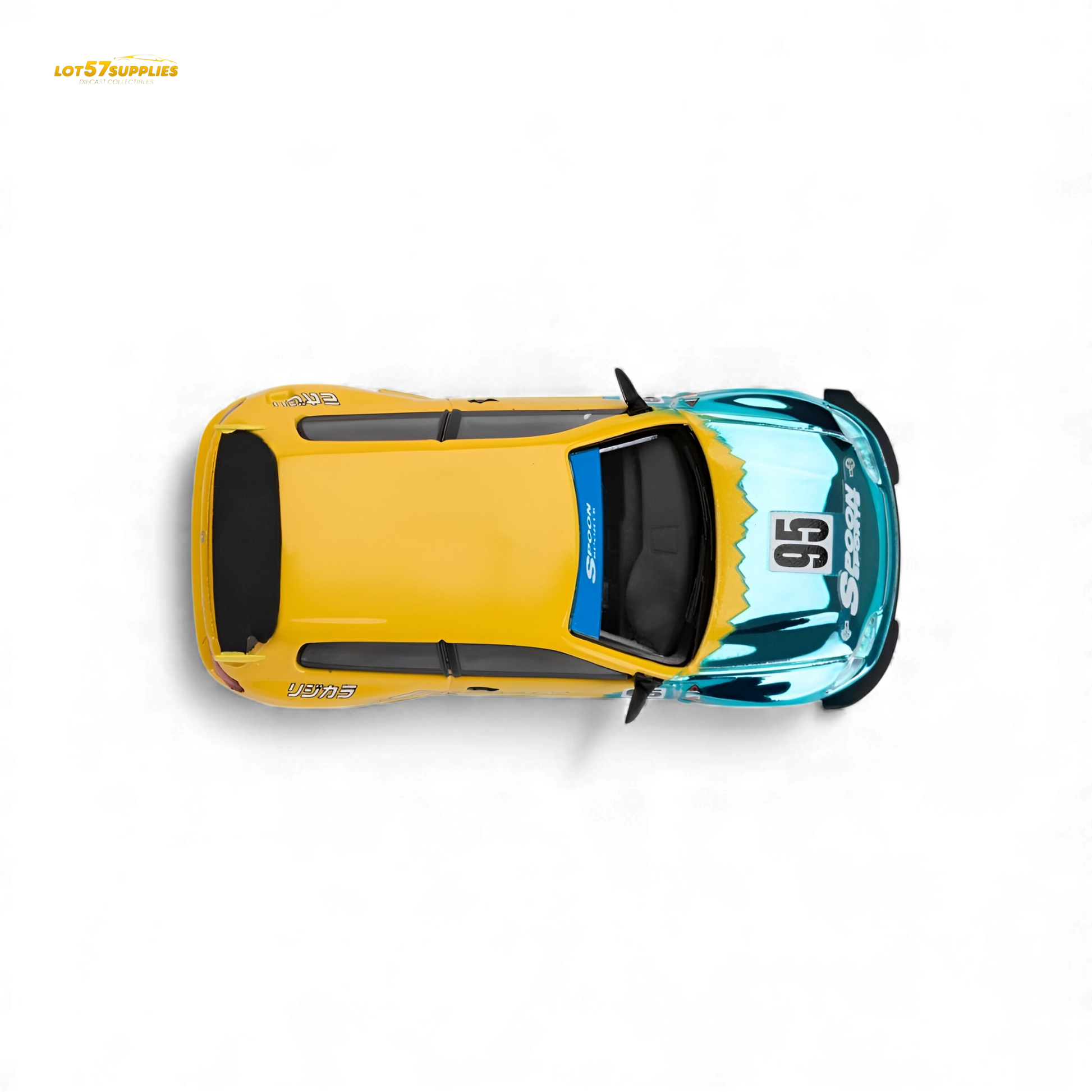 Pre-order Honda Civic EG6 Rocket Bunny diecast model in blue, 1:64 scale by Lot57Supplies Diecast Shop.