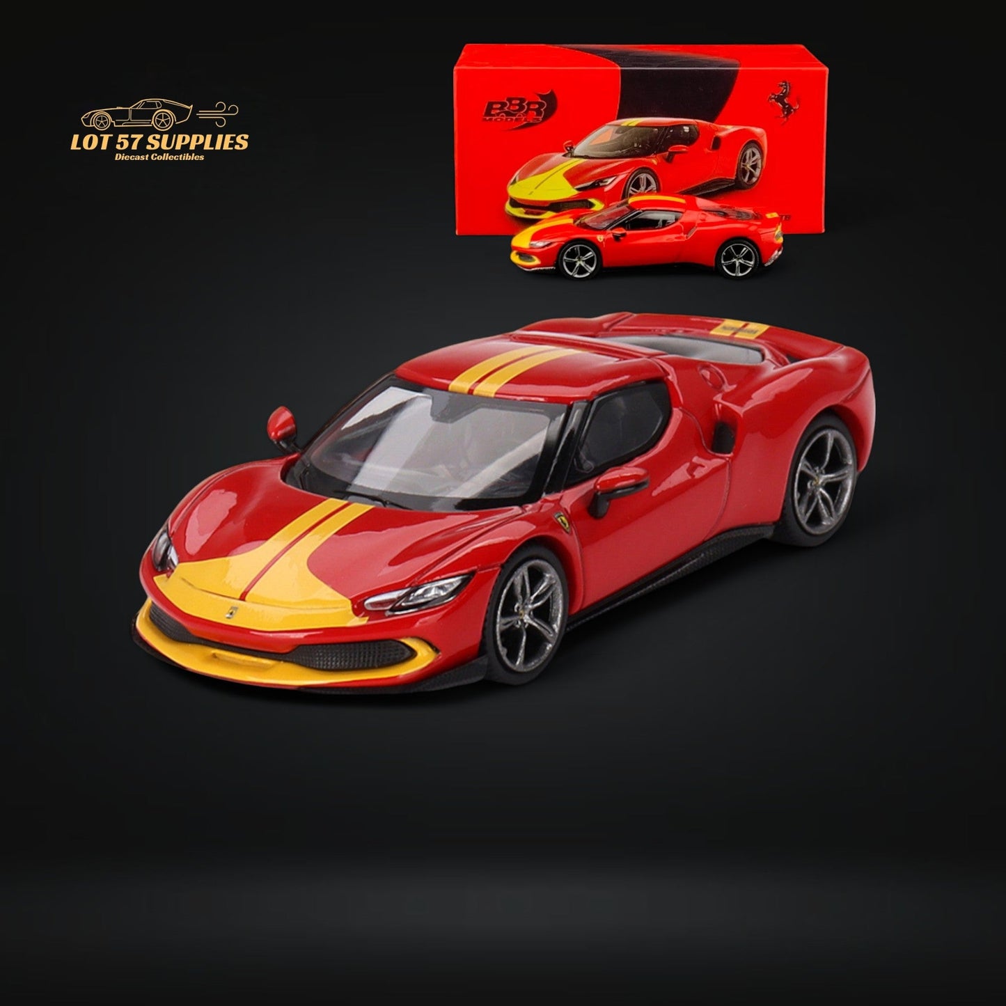 BBR Ferrari 296 GTB Assetto Fiorano Rosso Corsa 1:64 - Evergreen Kings
