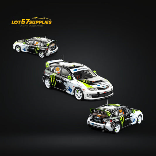 DCM & Mini Station 2008 Subaru Impreza WRX STI Rally Block43 1:64 - Evergreen Kings