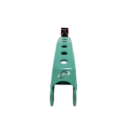 BLOX Racing rear lower control arms for 86, FR-S, BRZ, WRX, and STi suspension, shown with updated design and branding.