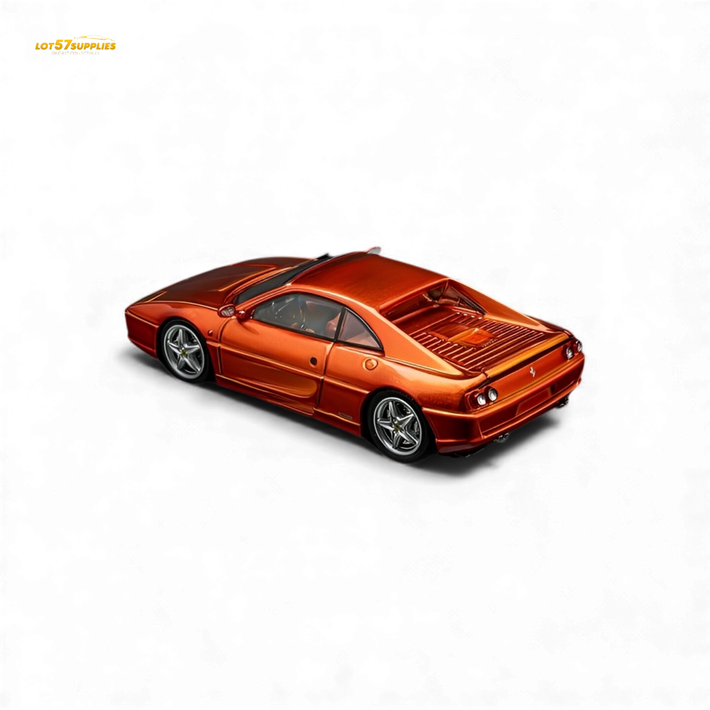 Pre-order TPC Ferrari F355 Challenge diecast model in metallic orange, 1:64 scale by Lot57Supplies Diecast Shop