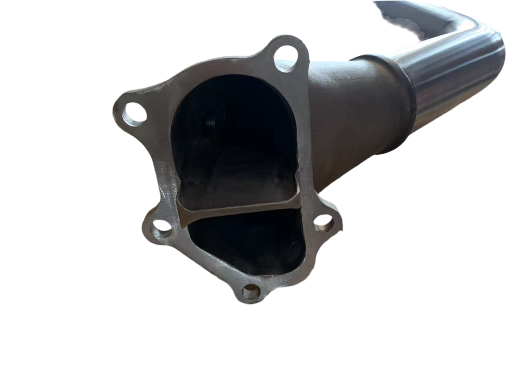 Speedzone Performance LLC high flow catless downpipe for 2008-2014 WRX and 2008-2021 STI, shown in the image.