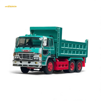 Green Hino Super Dolphin dump truck diecast model in 1:64 scale, detailed miniature from Lot57Supplies Diecast Shop.