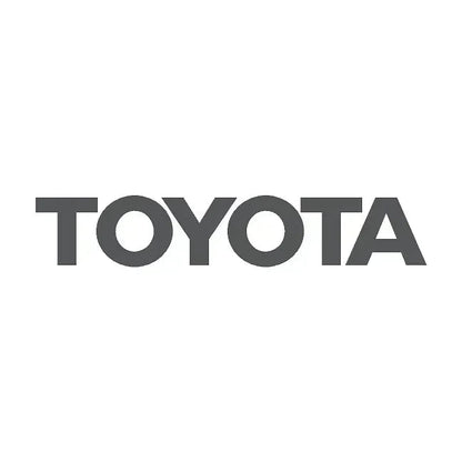 Carbonized gray Toyota rear tailgate emblem overlay for 2024+ Land Cruiser, made by StickerFab, shown on vehicle tailgate.