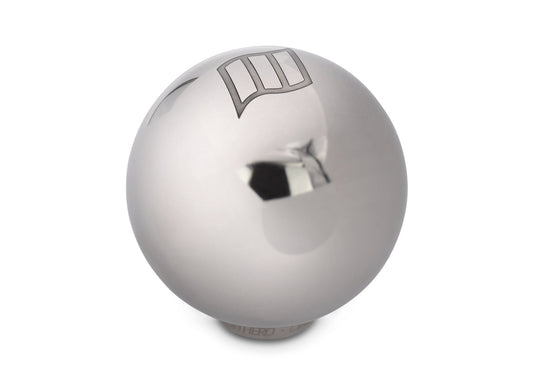 Circuit Hero Type-A stainless steel shift knob with V2 design, featuring a sleek, polished finish and threaded base for car gear shifter.