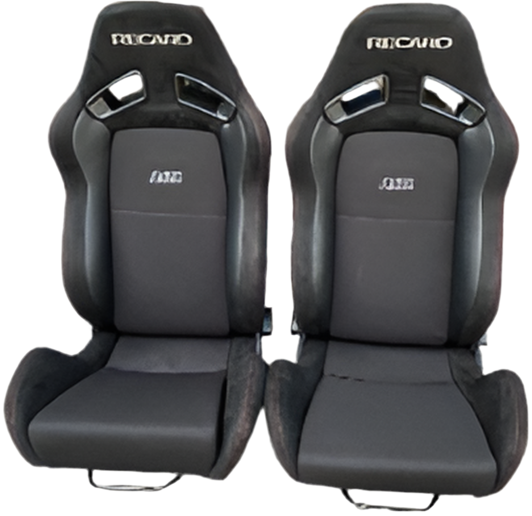 Speedzone Performance LLC Racing Seat, 2nd Option Race Master seat with ergonomic design and racing harness slots, black upholstery.
