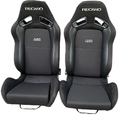 Speedzone Performance LLC Racing Seat, 2nd Option Race Master seat with ergonomic design and racing harness slots, black upholstery.
