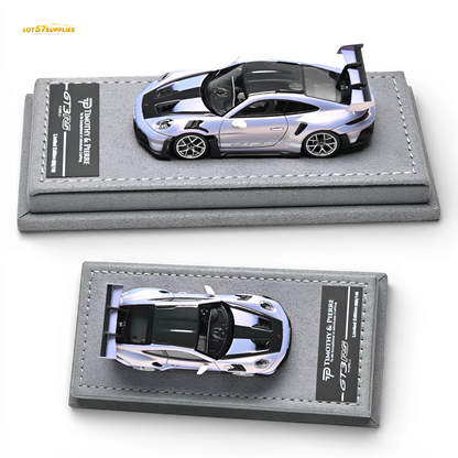 Purple Porsche 911 992 GT3 RS diecast model in 1:64 scale, detailed miniature car from Lot57Supplies Diecast Shop.