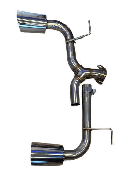 SPDZ1 axle-back exhaust with 5-inch polished tips for 2022+ Subaru BRZ and Toyota GR86 by Speedzone Performance LLC