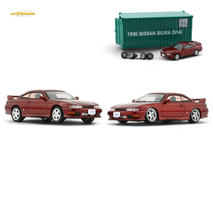 BM Creations Nissan Silvia S14 RED RHD 1:64 - Evergreen Kings