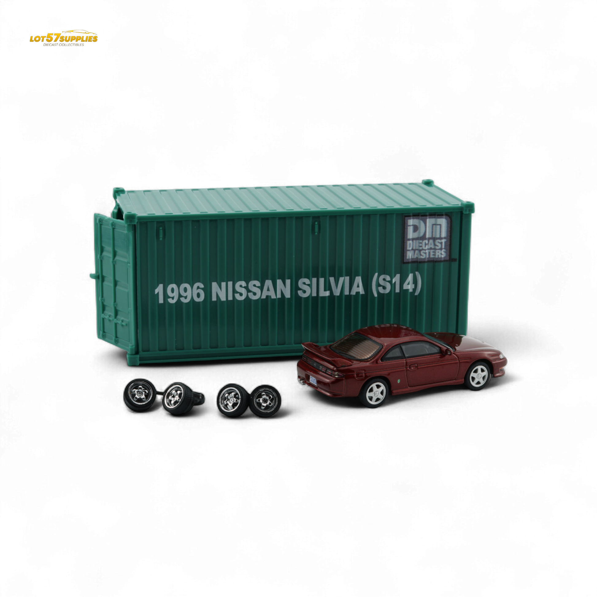BM Creations Nissan Silvia S14 RED RHD 1:64 - Evergreen Kings