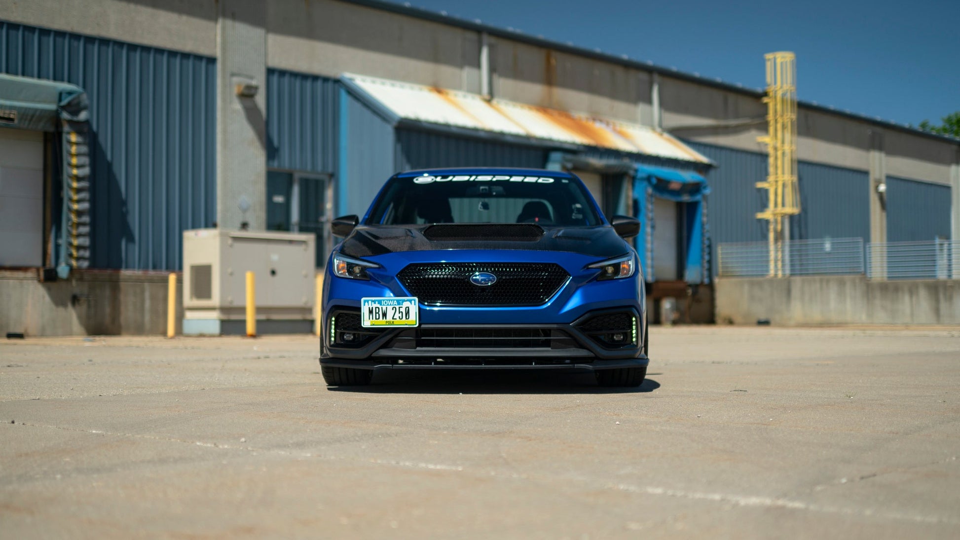 OLM RD1 Style 3-piece matte black ABS front lip for 2022+ Subaru WRX, designed for improved aerodynamics and sporty look.