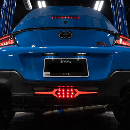 OLM V1 rear fog light in clear, black, and white for 2022+ Subaru BRZ and Toyota GR86