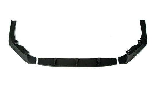 OLM RD1 Style 3-piece matte black ABS front lip for 2022+ Subaru WRX, designed to enhance vehicle aerodynamics and style