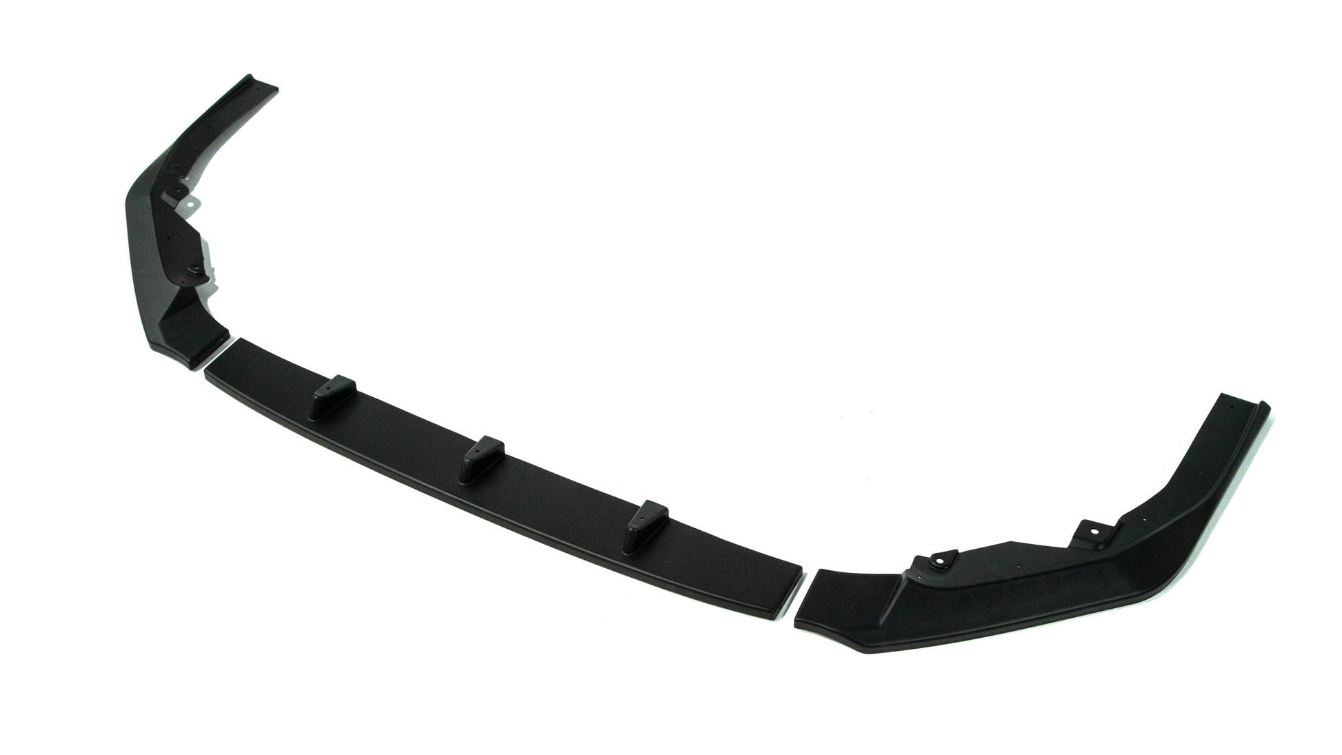 OLM RD1 Style 3-piece matte black ABS front lip for 2022+ Subaru WRX, shown on a car's front bumper.