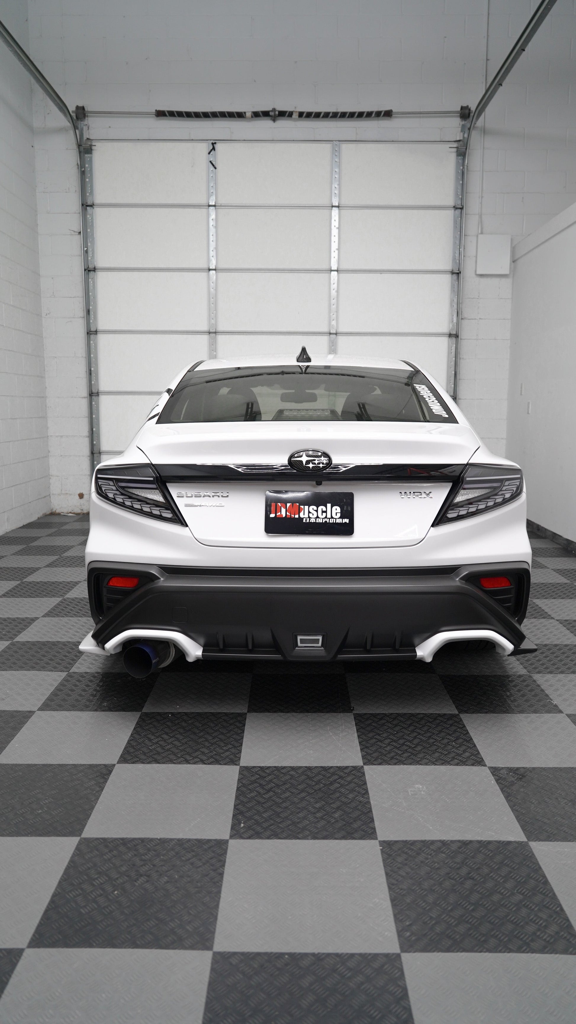 JDMuscle Doragon LED tail lights installed on a 2022-2025 Subaru WRX, showcasing sleek red and clear lens design.