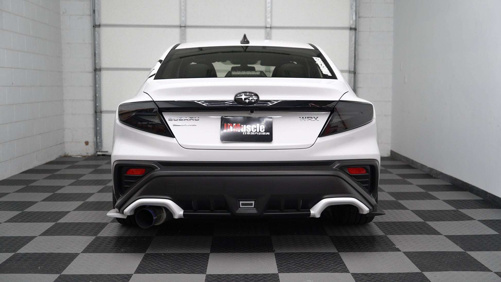 JDMuscle 2022-2025 Subaru WRX Doragon LED tail lights showing sleek design and vibrant red and clear lenses.