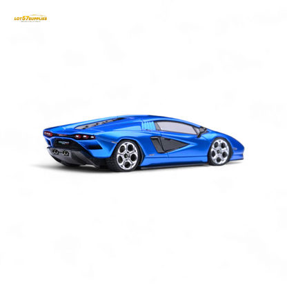 Dark blue Lamborghini Fuelme Model Countach LPI 800-4 diecast toy car, 1:64 scale, detailed collectible model.