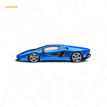 Dark blue Lamborghini Countach LPI 800-4 diecast model by Fuelme, 1:64 scale, detailed collectible car on a white background