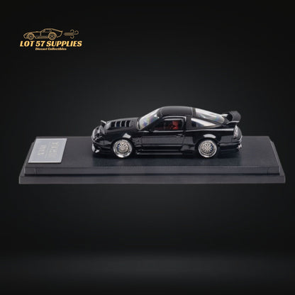 MicroTurbo 180SX Type X Metallic Black 1:64 - Evergreen Kings