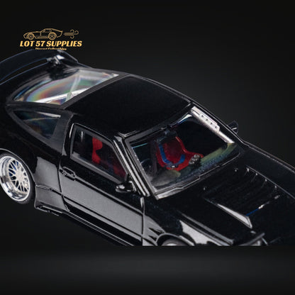 MicroTurbo 180SX Type X Metallic Black 1:64 - Evergreen Kings