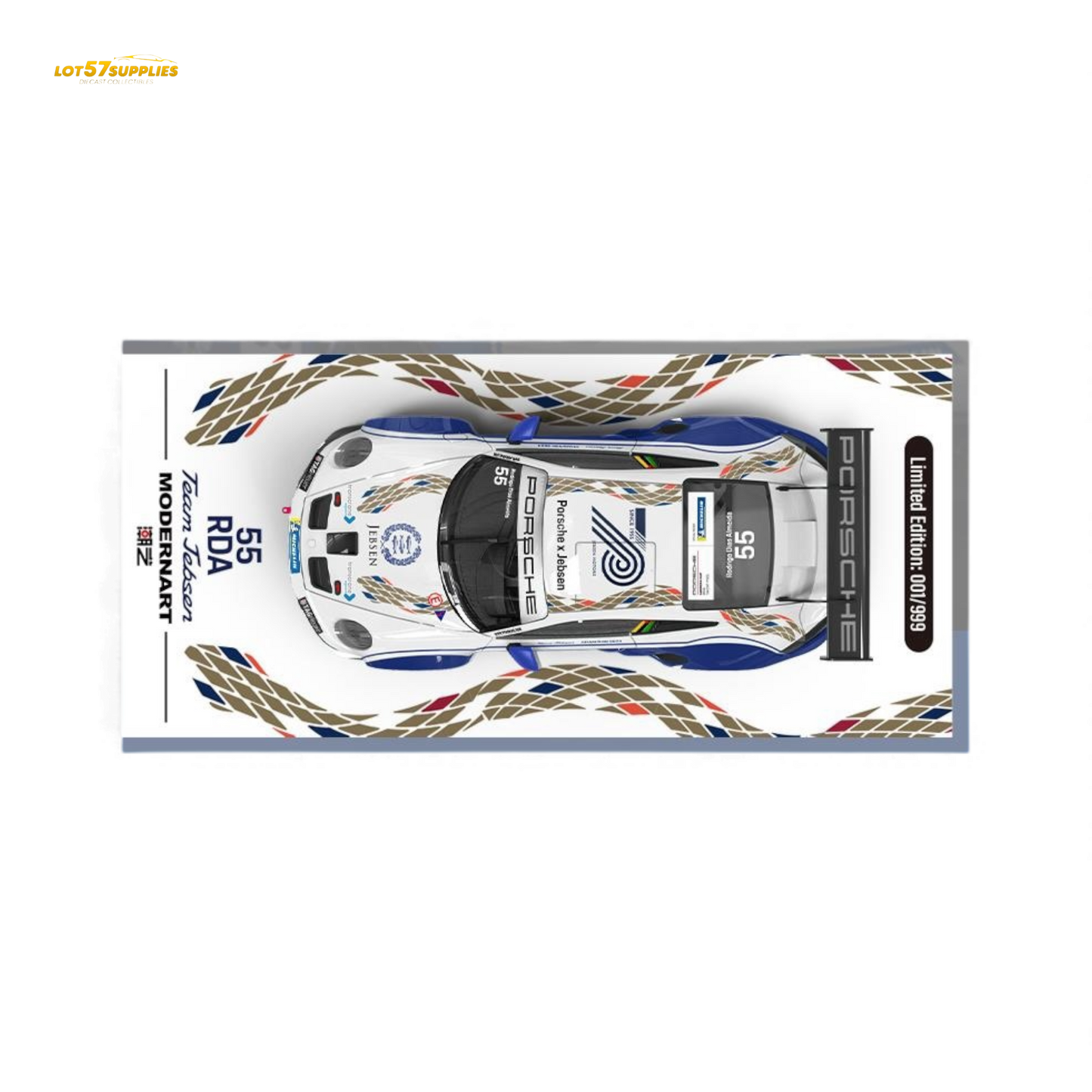 Pre-order ModernArt Porsche 911 GT3 Carrera Cup diecast model in 1:64 scale, detailed Porsche toy car with vibrant paintwork.