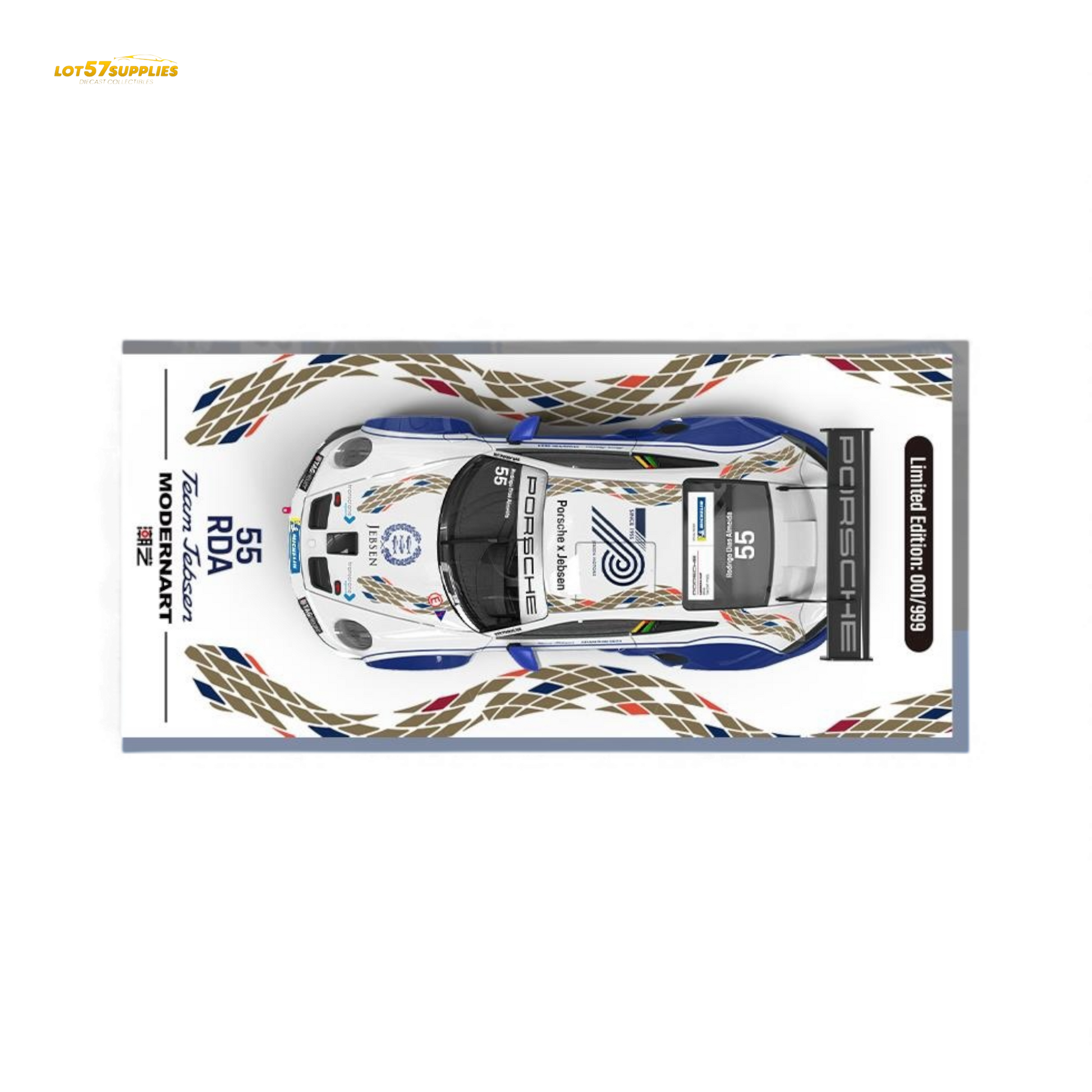 Pre-order ModernArt Porsche 911 GT3 Carrera Cup diecast model in 1:64 scale, detailed Porsche toy car with vibrant paintwork.