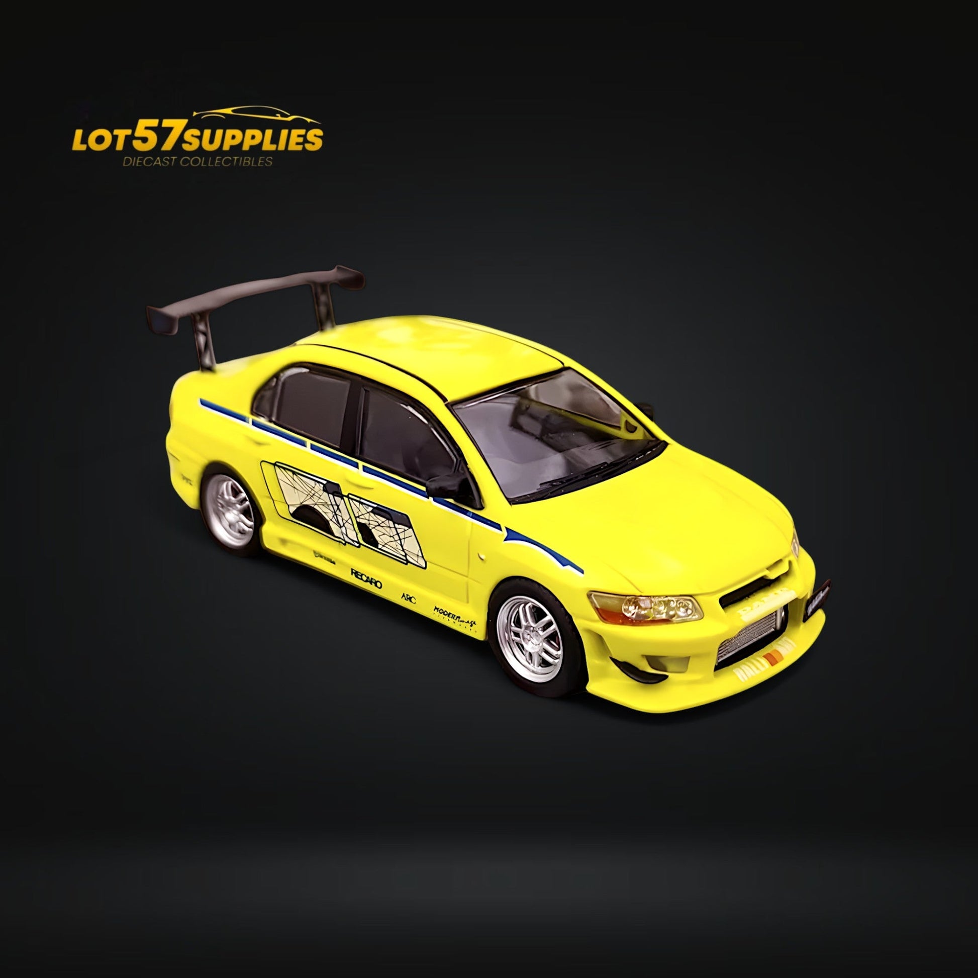 Fast Speed Mitsubishi Lancer Evolution EVO VII FNF Green Livery 1:64 - Evergreen Kings