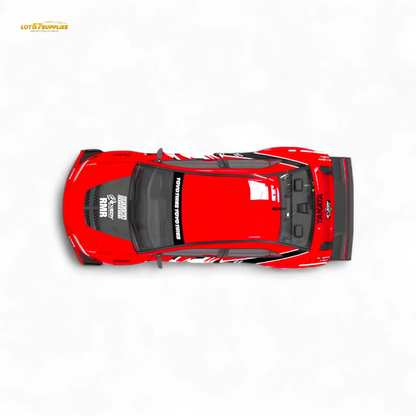 Diecast Mitsubishi Lancer EVO 9th Gen model in 1:64 scale by Lot57Supplies, showcasing detailed exterior design.