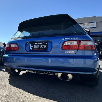 Honda Civic DX rear badge decal by Evergreen Kings, featuring a sleek design for 92-95 Honda Civic EG models.