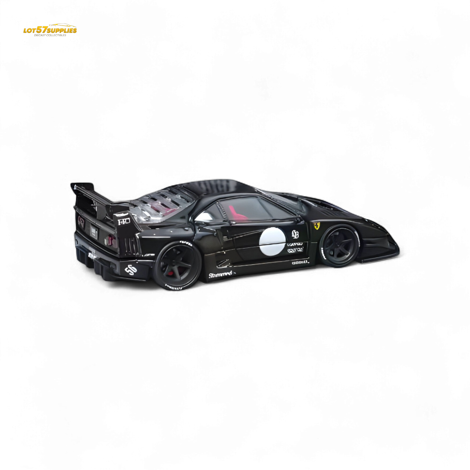 Black Ferrari F40 model car in 1:64 scale by Star Model, featuring detailed diecast construction and authentic design.