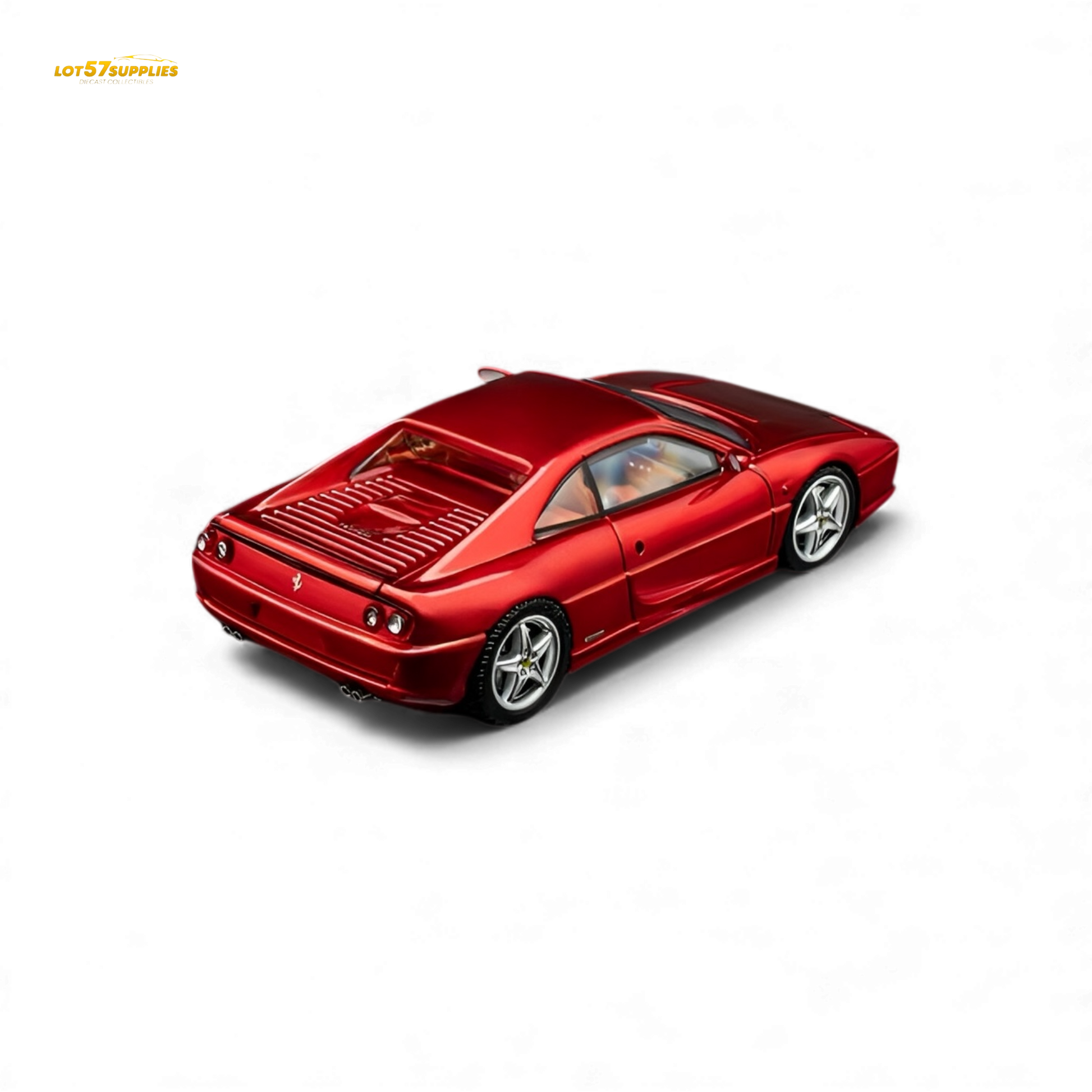 Pre-order TPC Ferrari F355 Challenge diecast model in metallic red, 1:64 scale from Lot57Supplies Diecast Shop.