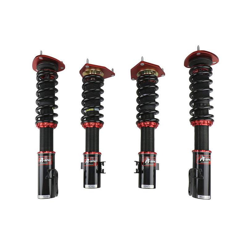 FactionFab V2 FR-Spec Coilovers for 2005-2007 Subaru STI, showing the coilover springs and shock absorber assembly.