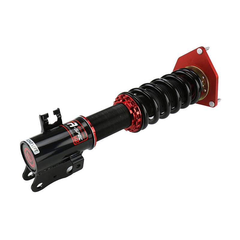 FactionFab V2 FR-Spec Coilovers for 2005-2007 Subaru STI, featuring coil spring and shock absorber components.