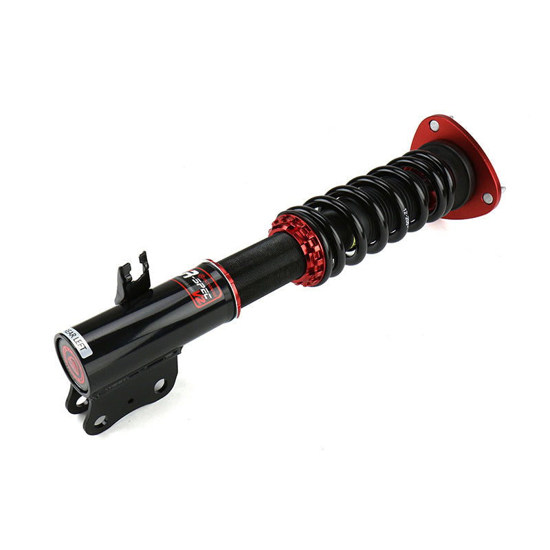 FactionFab V2 FR-Spec coilovers for 2005-2007 Subaru STI, showing adjustable coilover suspension with metal springs and mounting hardware.