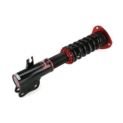 FactionFab V2 FR-Spec coilovers for 2005-2007 Subaru STI, showing adjustable coilover suspension with metal springs and mounting hardware.