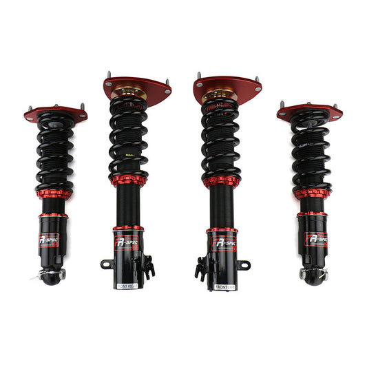 FactionFab V2 FR-Spec coilovers for 2008-2014 Subaru STI, featuring adjustable suspension components and coil spring assemblies.