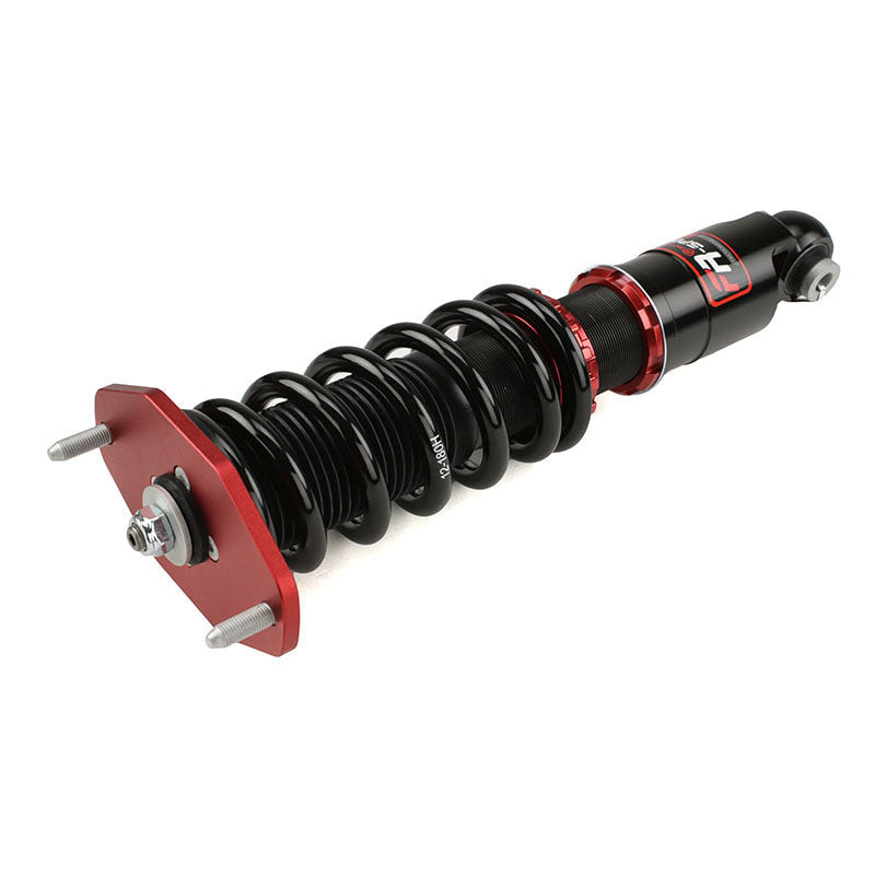 FactionFab V2 FR-Spec coilovers installed on a 2022+ Subaru WRX, showcasing adjustable suspension components and sleek design.