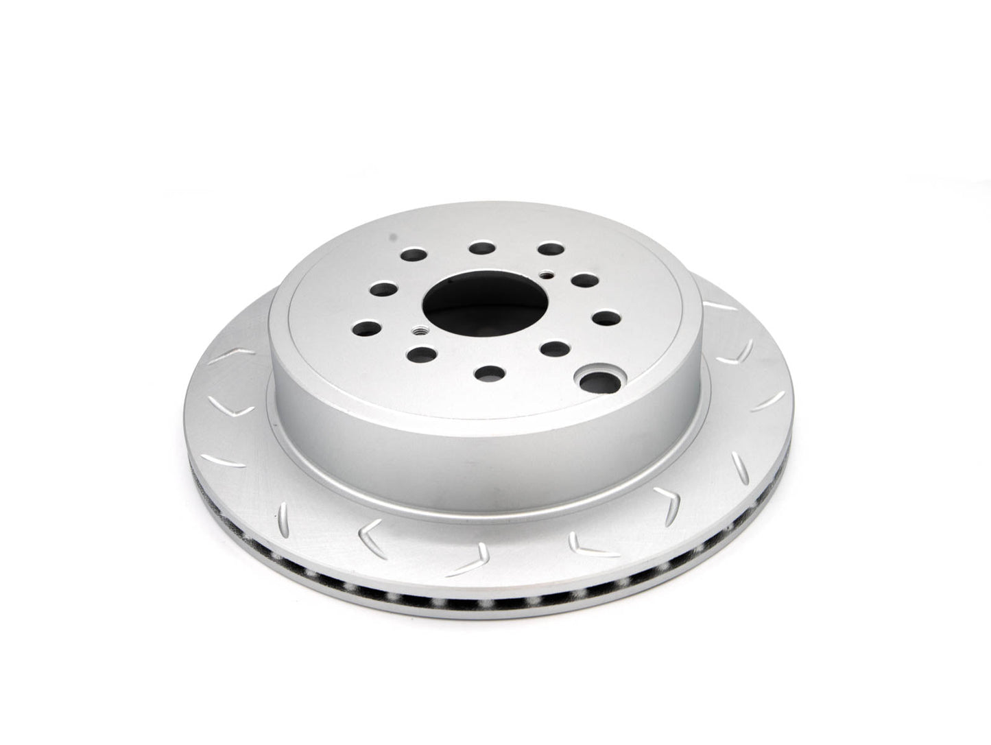 FactionFab V2 Slotted Rear Brake Rotor - 2022+ WRX 6MT / 2013+ BRZ FR-S 86 (Dual Drilled)