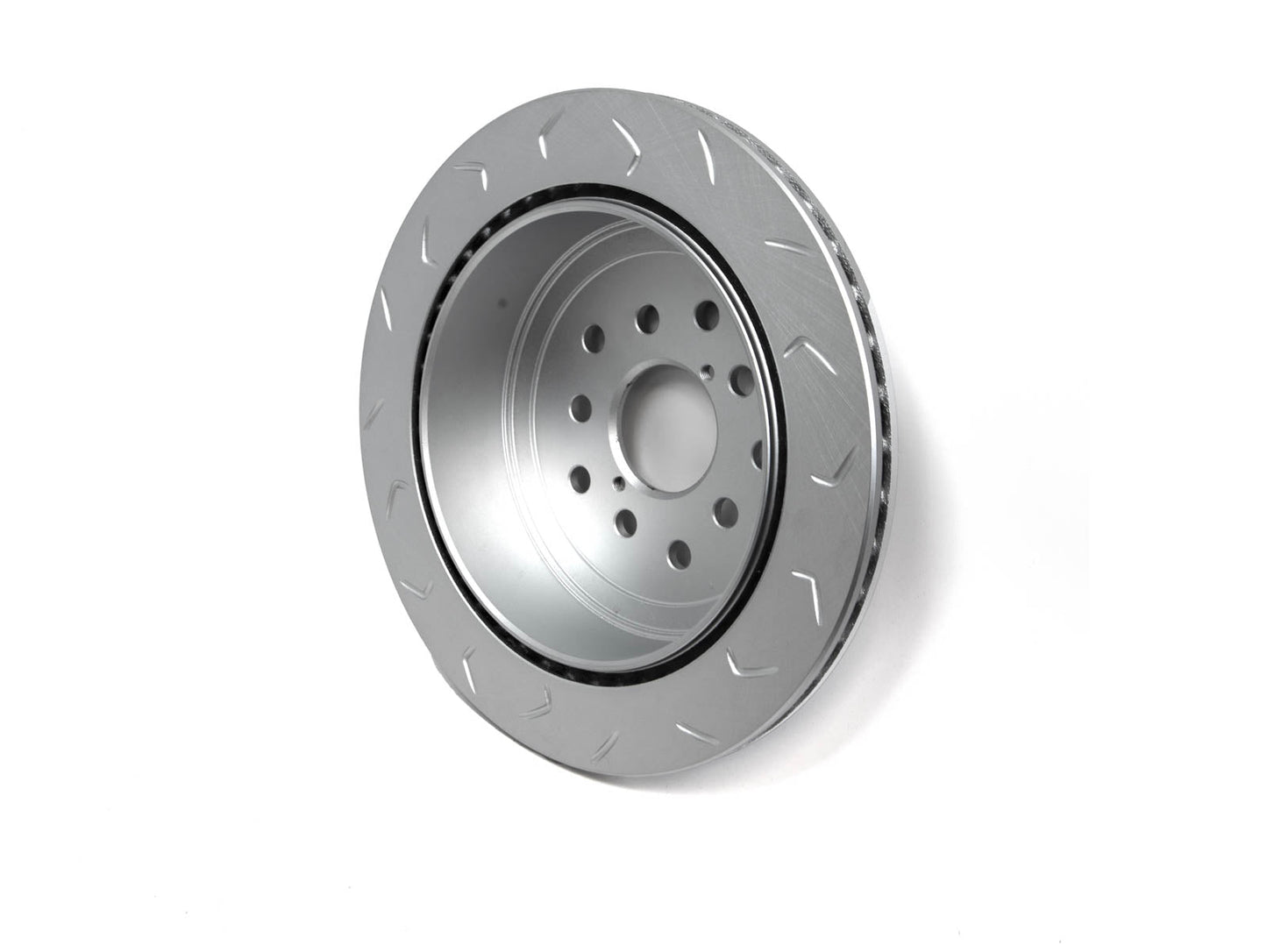 FactionFab V2 Slotted Rear Brake Rotor - 2022+ WRX 6MT / 2013+ BRZ FR-S 86 (Dual Drilled)